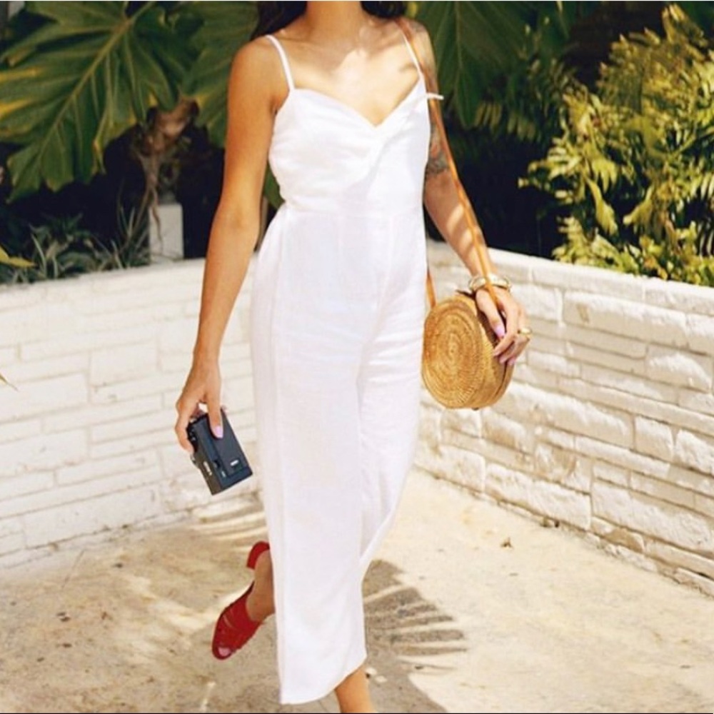 White Linen Jumper